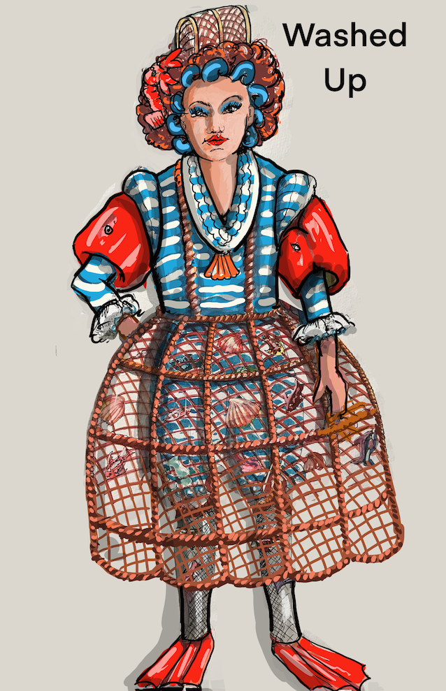 Fish net costume design